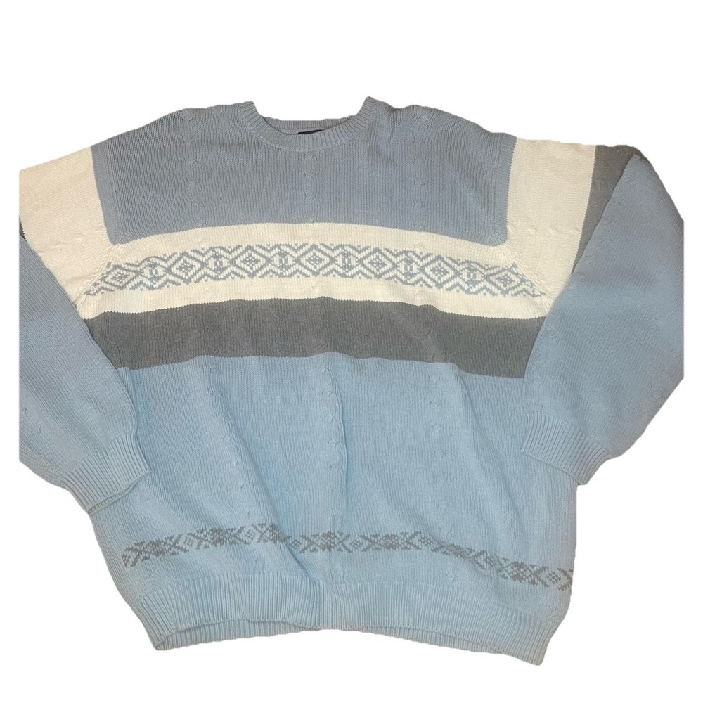IZOD Mens Sweater Blue Sz XL Casual Cotton‎